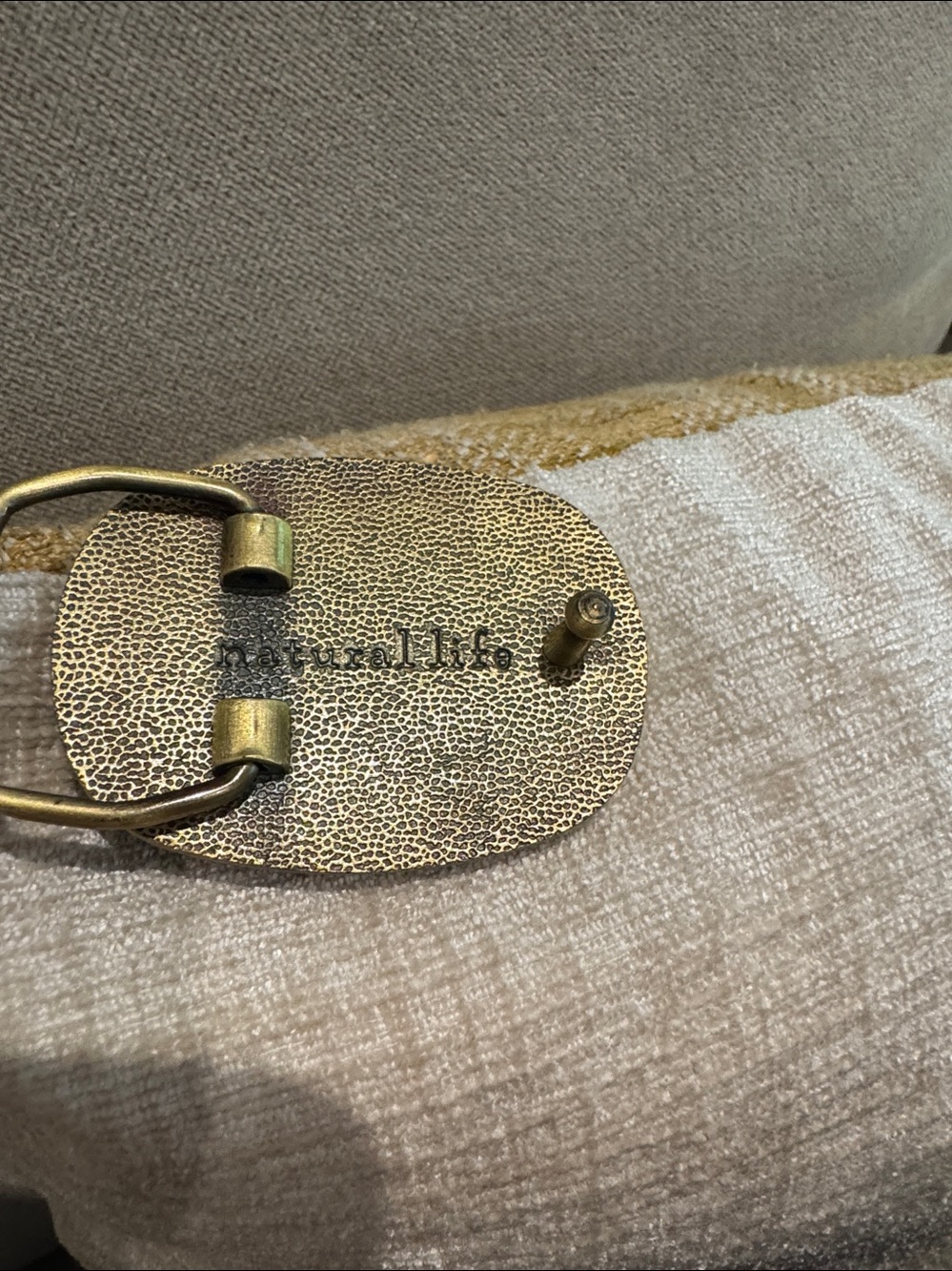Brass PEACE Beaded Belt Buckle BOHO HIPPie festival - Picture 3 of 3